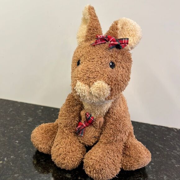 Mary Meyer Sweet Rascals 10”Kangaroo Baby Joey Pouch Plush Mom Stuffed Brown - Picture 1 of 9
